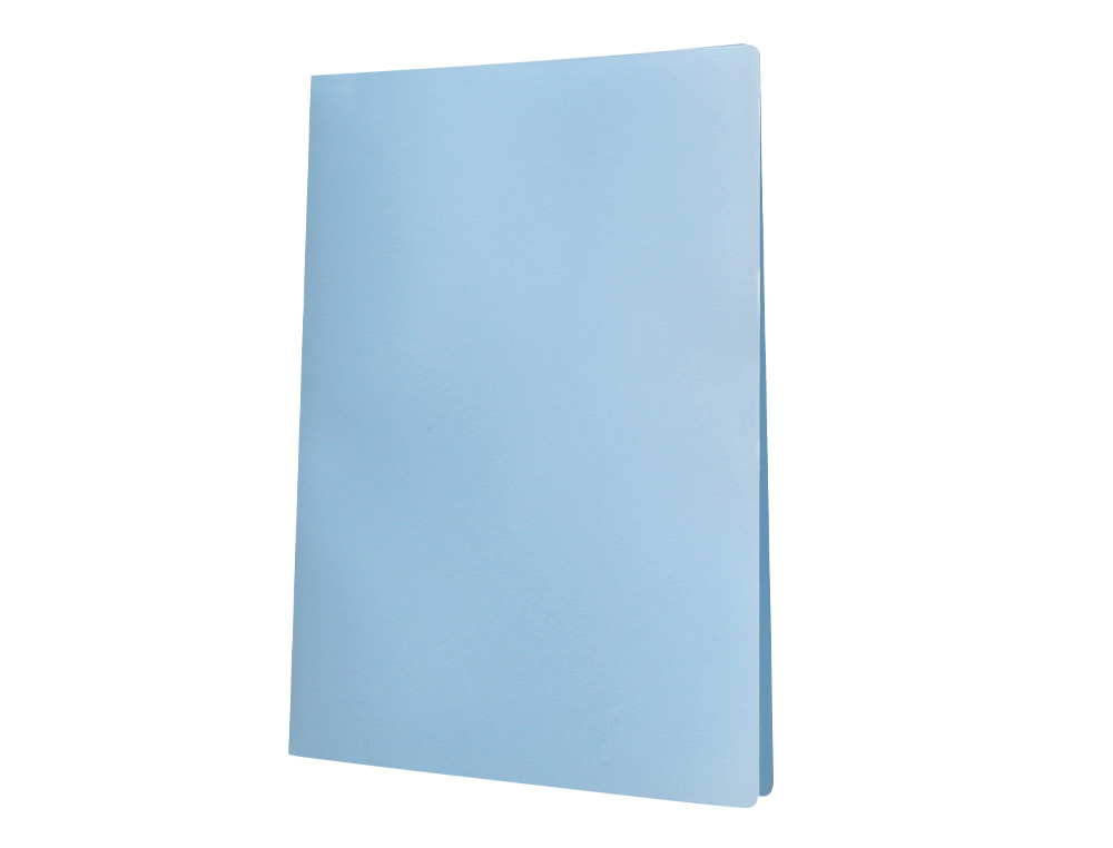 PROTEGE-DOCUMENTS LIDERPAPEL POLYPROPYLENE COUVERTURE FLEXIBLE 80 POCHETTES FIXES A4 220X297MM BLEU CIEL OPAQUE
