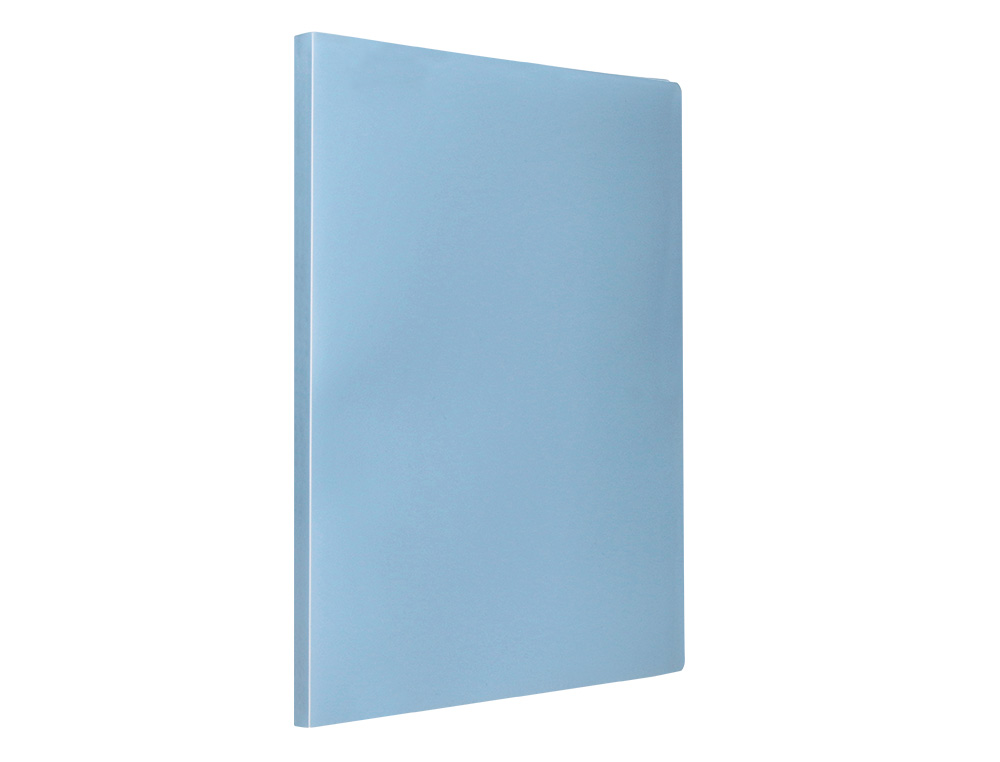 PROTEGE-DOCUMENTS LIDERPAPEL POLYPROPYLENE COUVERTURE FLEXIBLE 80 POCHETTES FIXES A4 220X297MM BLEU CIEL OPAQUE