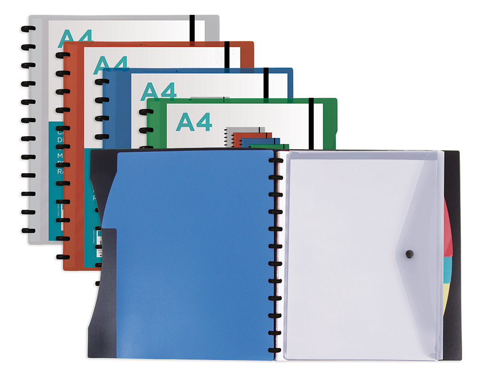 PROTEGE-DOCUMENTS LIDERPAPEL PERSONNALISABLE KANGOUROU 40  POCHETTES AMOVIBLES 5         INTERCALAIRES A4 ROUGE