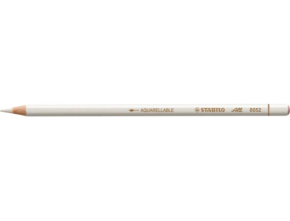 CRAYON STABILO ALL MINE GRASSE ADAPT  TOUTES SURFACES AQUARELLABLE FINITION TTE TREMPE COLORIS BLANC
