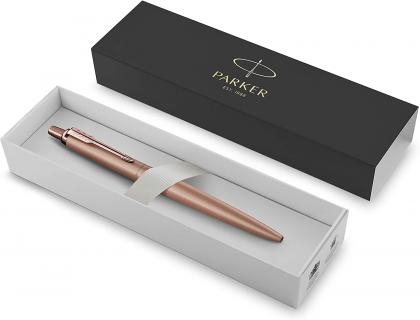 STYLO-BILLE PARKER JOTTER XL MONOCHROME POINTE MOYENNE     ENCRE BLEUE AVEC COFFRET      CADEAU COLORIS OR ROSE