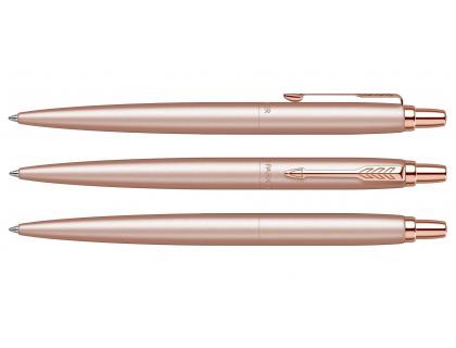 STYLO-BILLE PARKER JOTTER XL MONOCHROME POINTE MOYENNE     ENCRE BLEUE AVEC COFFRET      CADEAU COLORIS OR ROSE