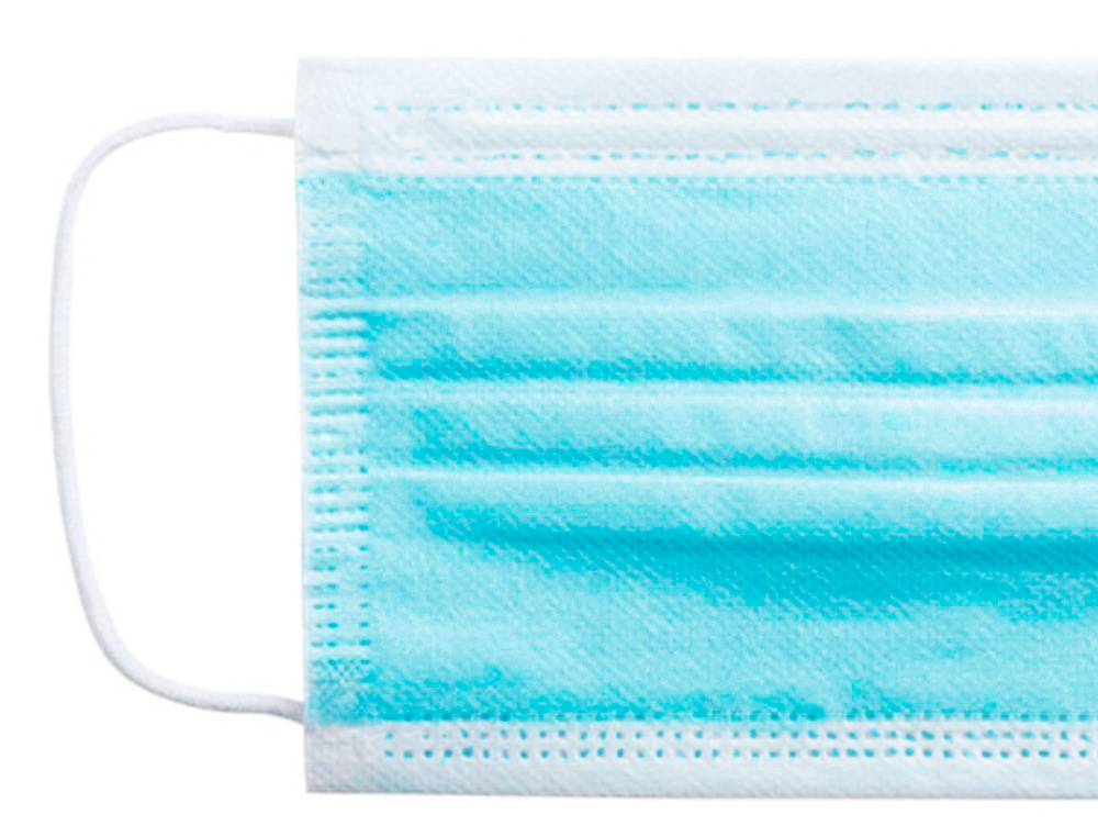 MASQUE JETABLE NORME CE 14683:2019+AC:2019 CLASS1 CHIRURGICAL  USAGE UNIQUE COULEUR BLEU