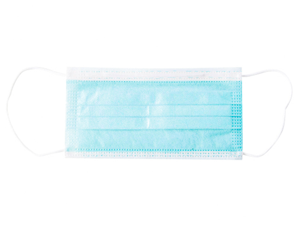 MASQUE JETABLE NORME CE 14683:2019+AC:2019 CLASS1 CHIRURGICAL  USAGE UNIQUE COULEUR BLEU