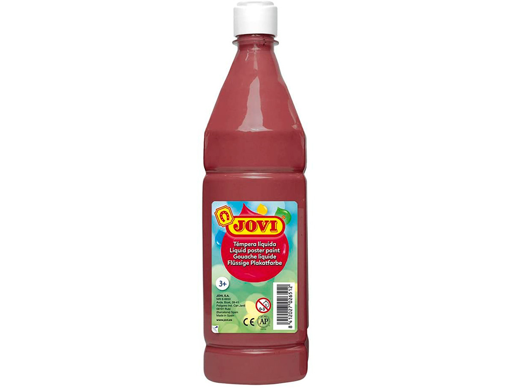 GOUACHE LIQUIDE JOVI BASIC TOUT SUPPORT PAPIER CARTON    BOIS TISSU PATE A MODELER 1L  COLORIS MARRON
