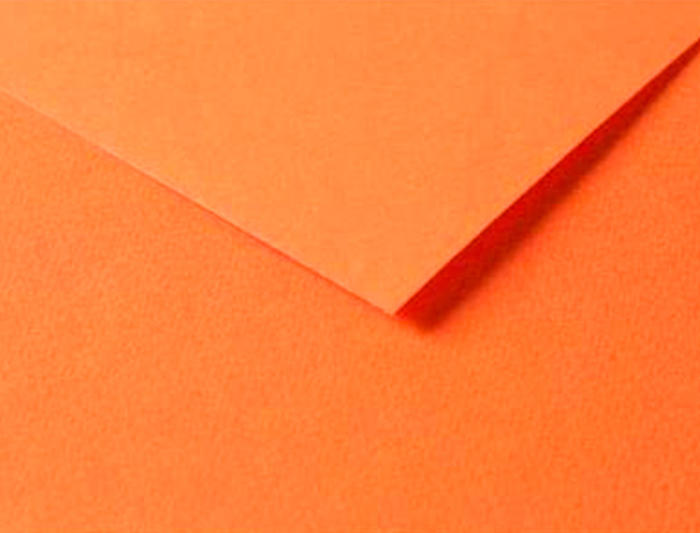 PAPIER DESSIN CLAIREFONTAINE A GRAIN 160G 1 SURFACE        GRAINEE 1 LISSE 50X65CM       PAQUET 25F COLORIS ORANGE