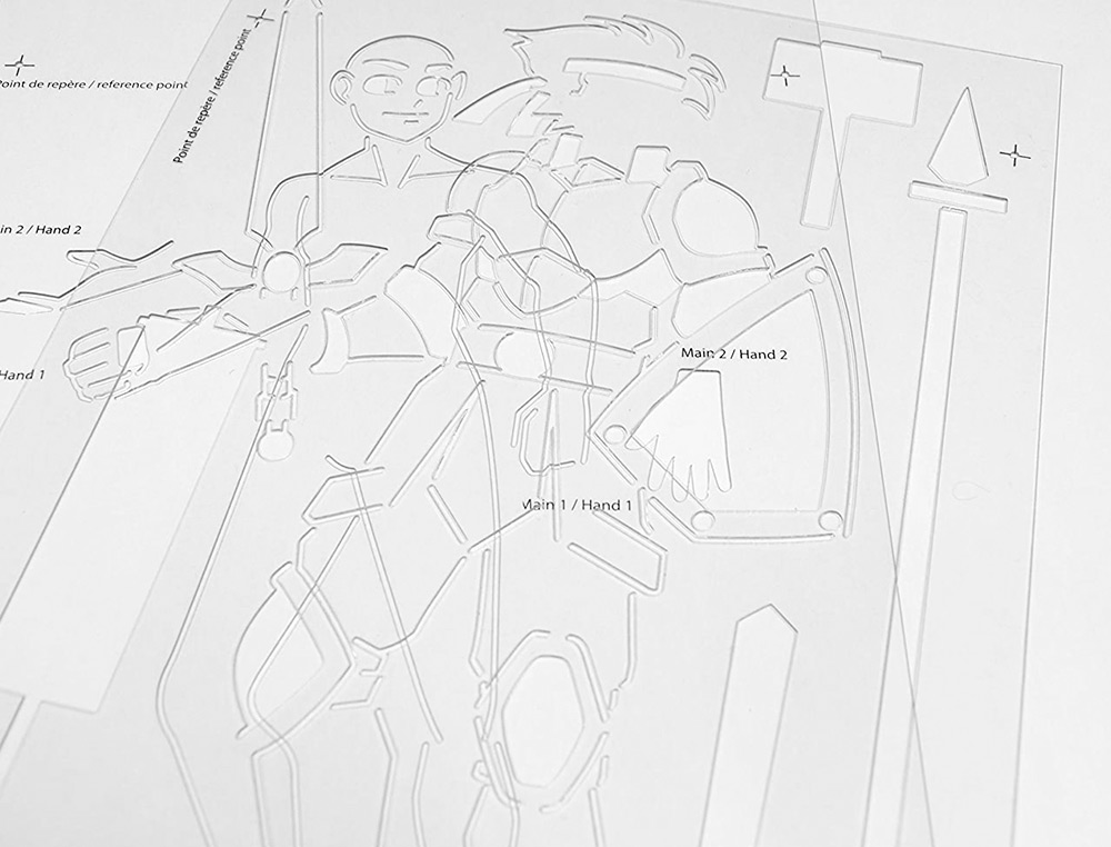 TRACE-MANGA GO MANGA 2 POCHOIRS SILHOUETTE A TRACER  TENUE VESTIMENTAIRE ET        ACCESSOIRES MODELE GARCON