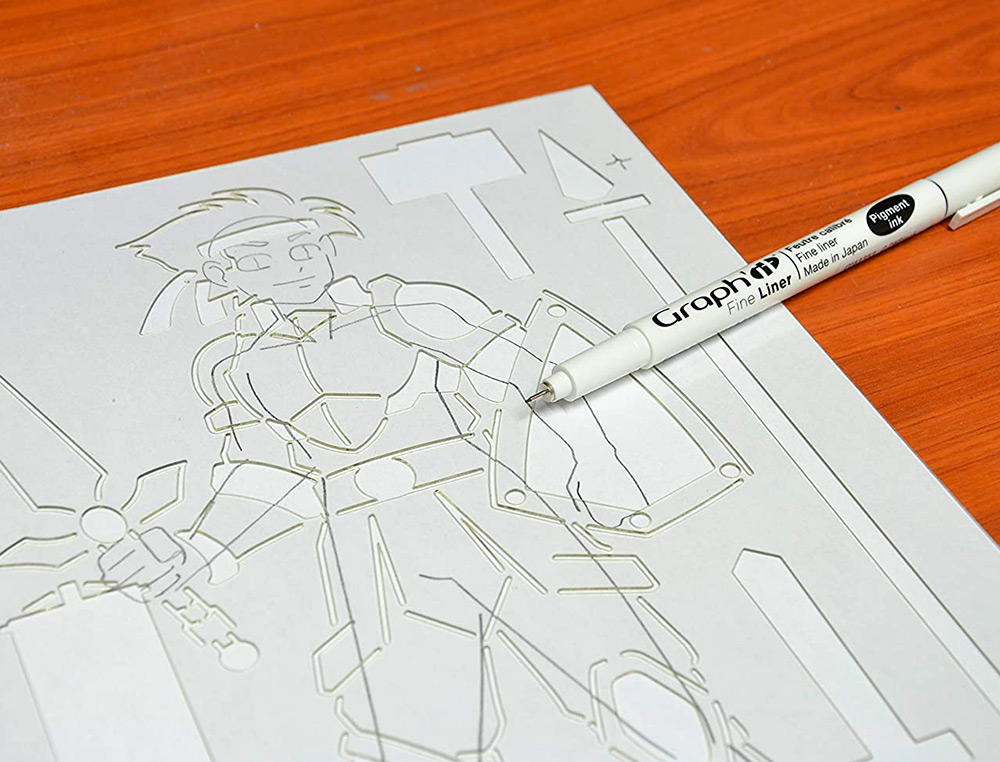 TRACE-MANGA GO MANGA 2 POCHOIRS SILHOUETTE A TRACER  TENUE VESTIMENTAIRE ET        ACCESSOIRES MODELE GARCON