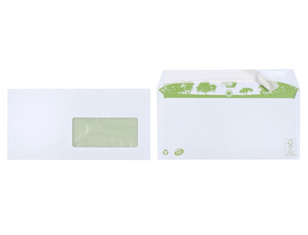 ENVELOPPE GPV DL BANDE DE PROTECTION 80G RECYCLES       110X220 BLANCHE BOITE DE 200