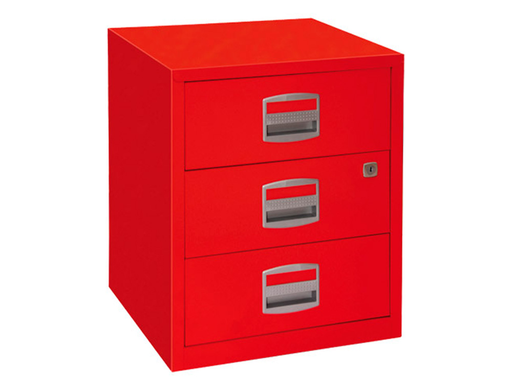 CAISSON MOBILE MT INTERNATIONAL BISLEY METAL 3  TIROIRS COULISSANTS SERRURE   ROULETTES 42X50X53CM COLORIS