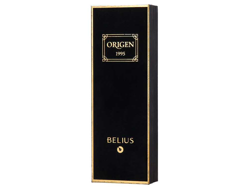 ROLLER BELIUS ORIGEN ALUMINIUM BROSSE ENCRE NOIRE  COLORIS NOIR DANS COFFRET     CADEAU