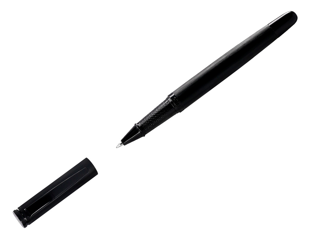 ROLLER BELIUS ORIGEN ALUMINIUM BROSSE ENCRE NOIRE  COLORIS NOIR DANS COFFRET     CADEAU