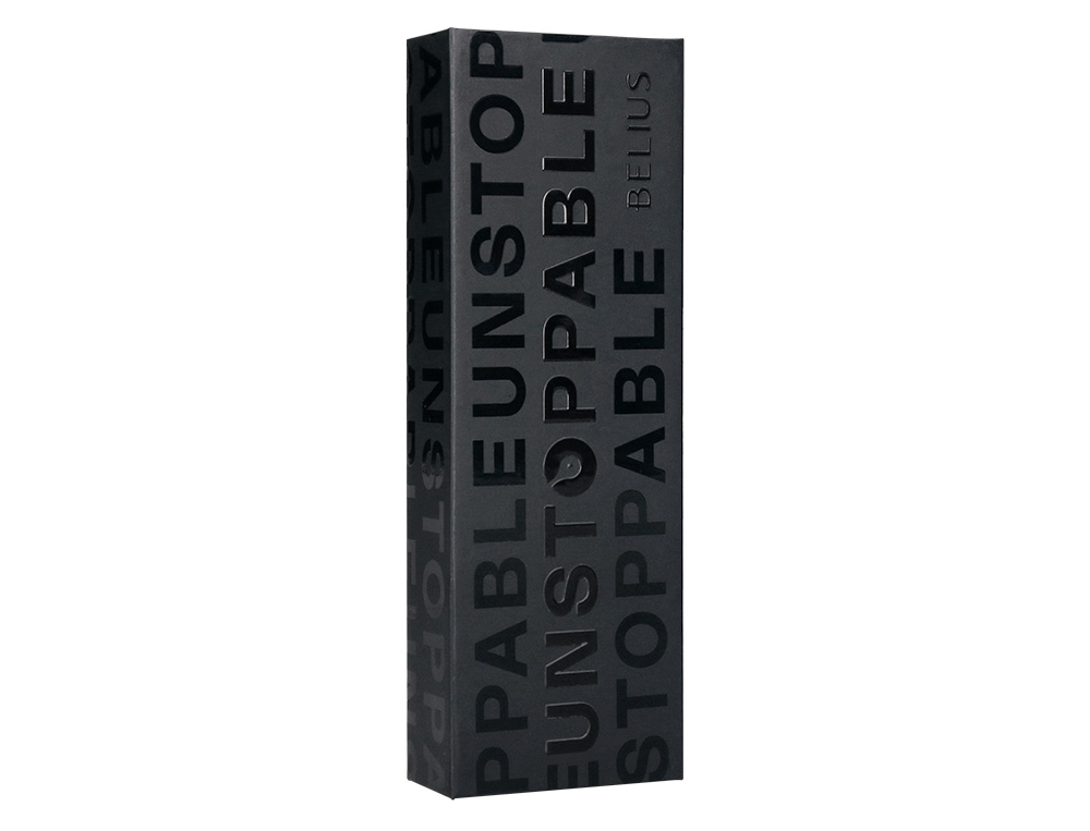 ROLLER BELIUS UNSTOPPABLE MONOCHROME ALUMINIUM ENCRE    NOIRE COLORIS NOIR DANS       COFFRET CADEAU