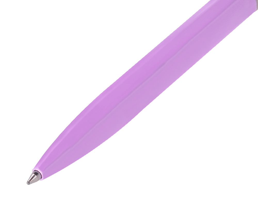 PARURE STYLO-BILLE ET ROLLER BELIUS ENDLESS SUMMER ALUMINIUM ATRIBUTS ARGENT ENCRE BLEUE COLORIS MAUVE COFFRET CADEAU