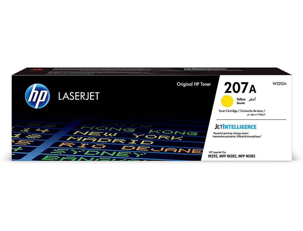 CARTOUCHE D'ENCRE HP 207A POUR HP COLOR LASERJET PRO    M255DW M255NW M282NW M283FDN  JAUNE 1250P