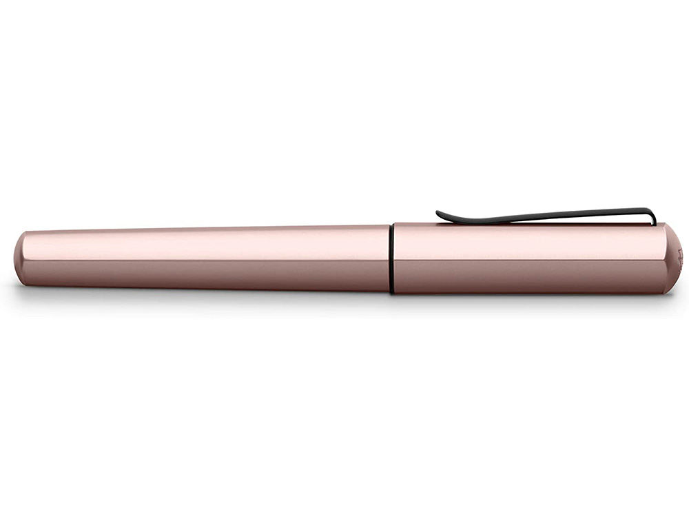 STYLO-PLUME FABER CASTELL HEXO POINTE MOYENNE EN ACIER  INOXIDABLE ROSE