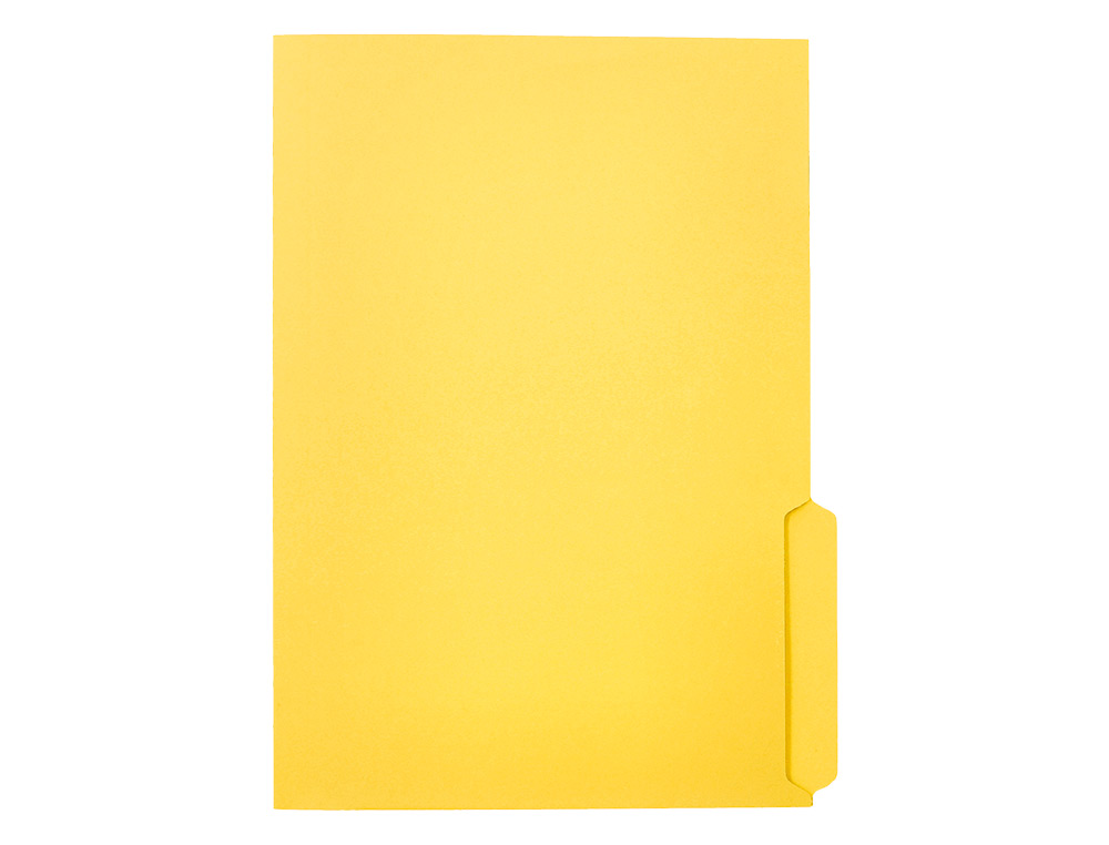 SOUS-CHEMISE LIDERPAPEL PAPIER CARTONNE 240G/M2 DOCUMENT A4 ONGLET INFERIEUR COLORIS JAUNE