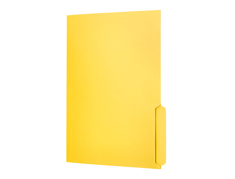 SOUS-CHEMISE LIDERPAPEL PAPIER CARTONNE 240G/M2 DOCUMENT A4 ONGLET INFERIEUR COLORIS JAUNE