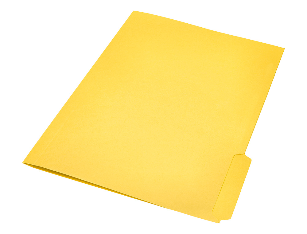 SOUS-CHEMISE LIDERPAPEL PAPIER CARTONNE 240G/M2 DOCUMENT A4 ONGLET INFERIEUR COLORIS JAUNE