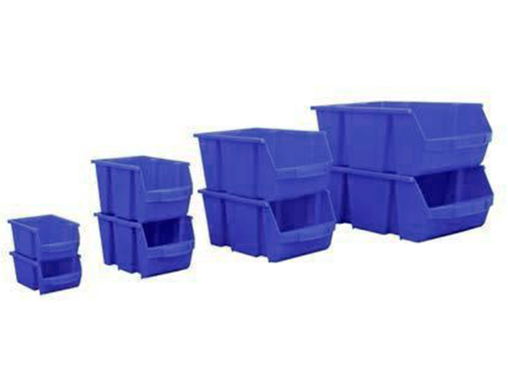 BAC A BEC VISO POLYPROPYLENE EMPILABLE RESISTANT GRANDE OUVERTURE PORTE-ETIQUETTE 15,7X10,1X7CM BLEU