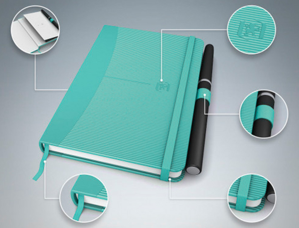 CARNET OXFORD OFFICE SIGNATURE BROCHURE DIMENSIONS B5 160 PAGES 90G Q5 ASSORTI 10 COULEUES