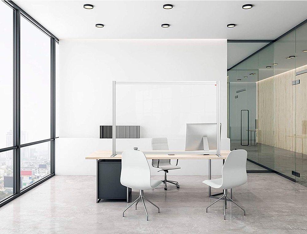 SEPARATEUR NOBO PREMIUM EN PLEXIGLAS TRANSPARENT         1200X1000X300MM