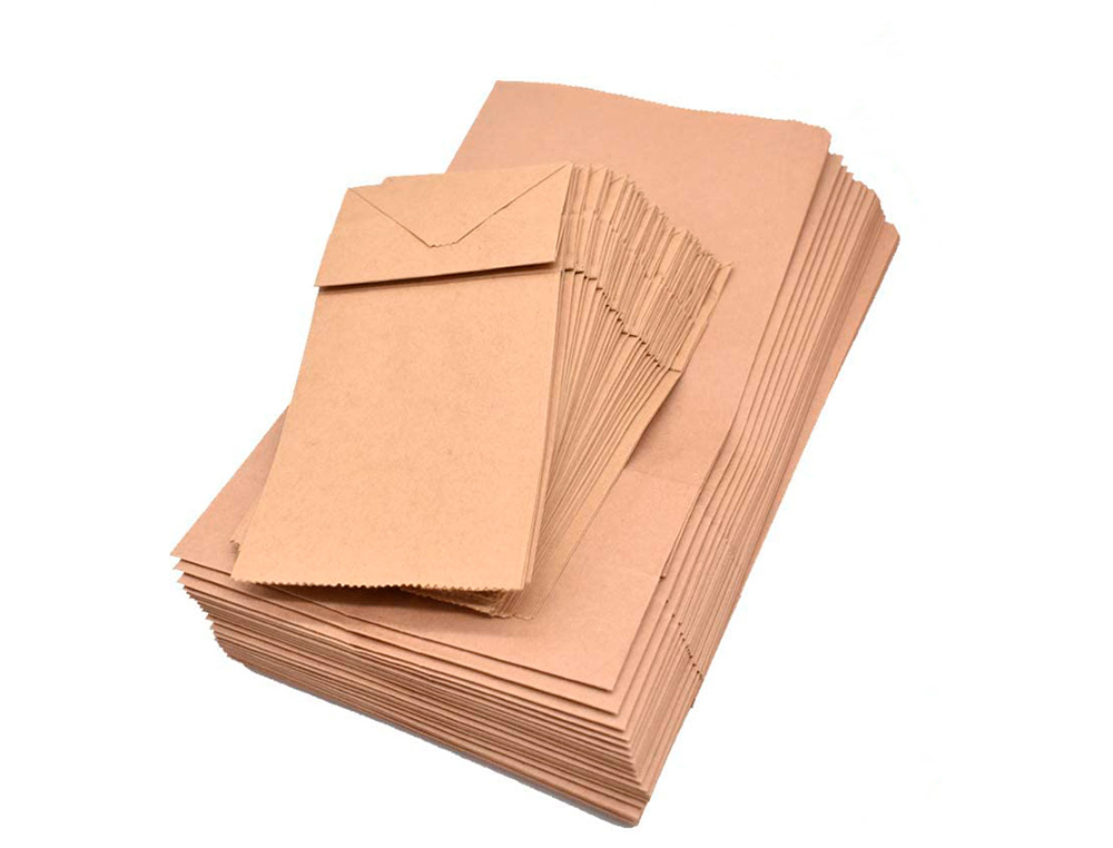 SACHET ALIMENTAIRE KRAFT BRUN 70G/M2 BIODEGRADABLE 30X50X8CM LOT DE 100