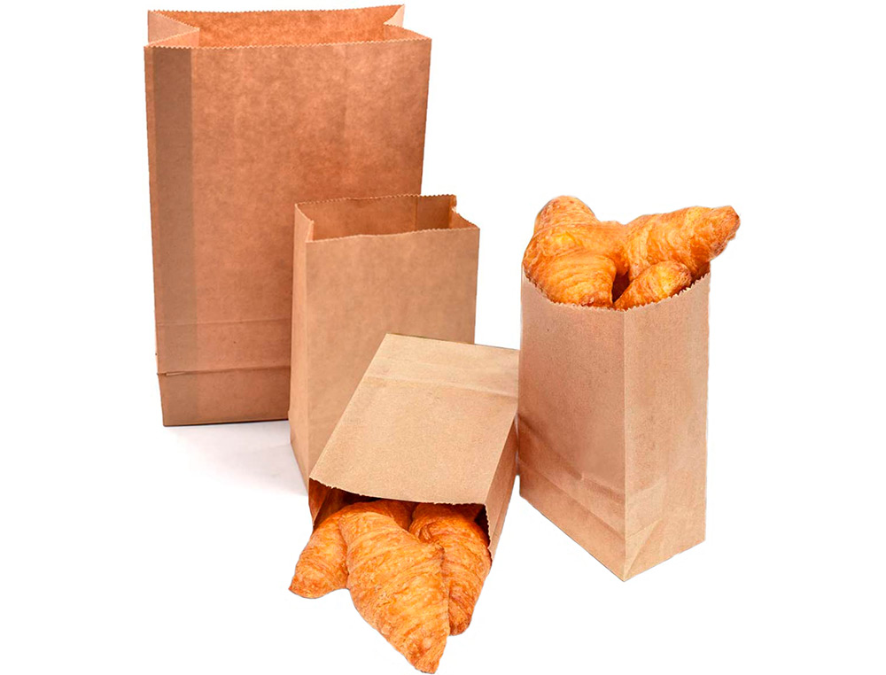 SACHET ALIMENTAIRE KRAFT BRUN 70G/M2 BIODEGRADABLE 30X50X8CM LOT DE 100