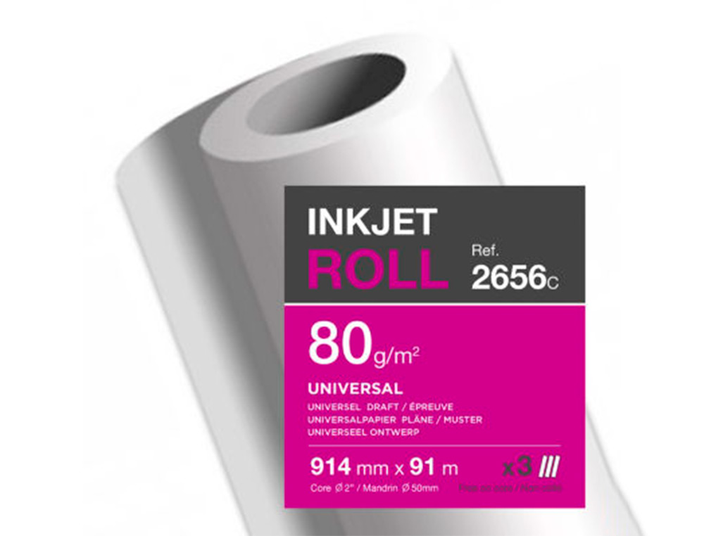 PAPIER CLAIREFONTAINE PLAN EXTRA BLANC LARGEUR 91MX914MM 80G APPLICATION JET D'ENCRE   QUALITE PHOTO BOBINE