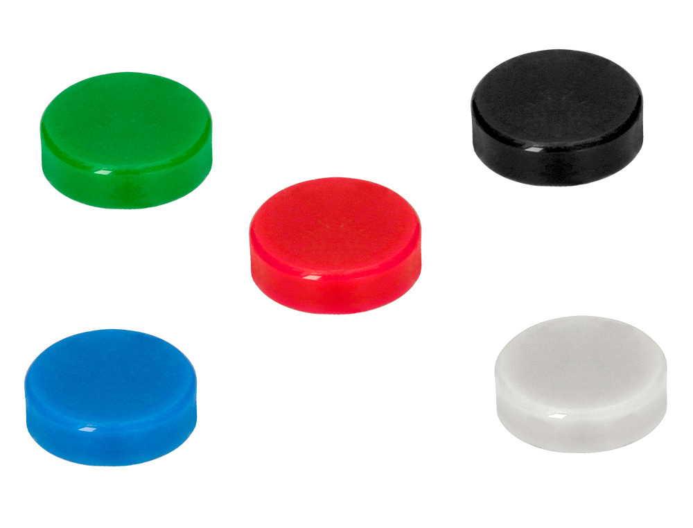 AIMANT LIDERPAPEL ECOUSE PP 35MM POUR TABLEAUX            MAGNETIQUES COLORIS ASSORTIS  BOITE 10 UNITES