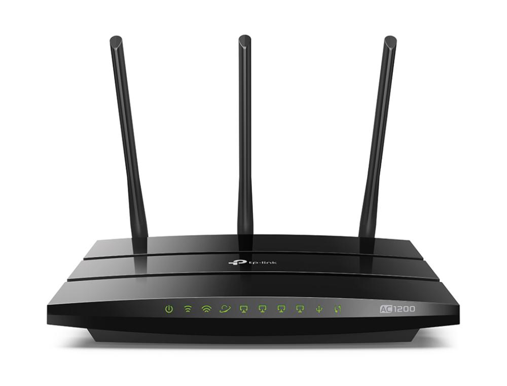 ROUTEUR TP-LINK AC1200 BI-BANDE WIFI 2,4 ET 5 GHZ    SANS FIL MODELE ADSL          COMMUTATEURS 4 PORTS INTEGRES