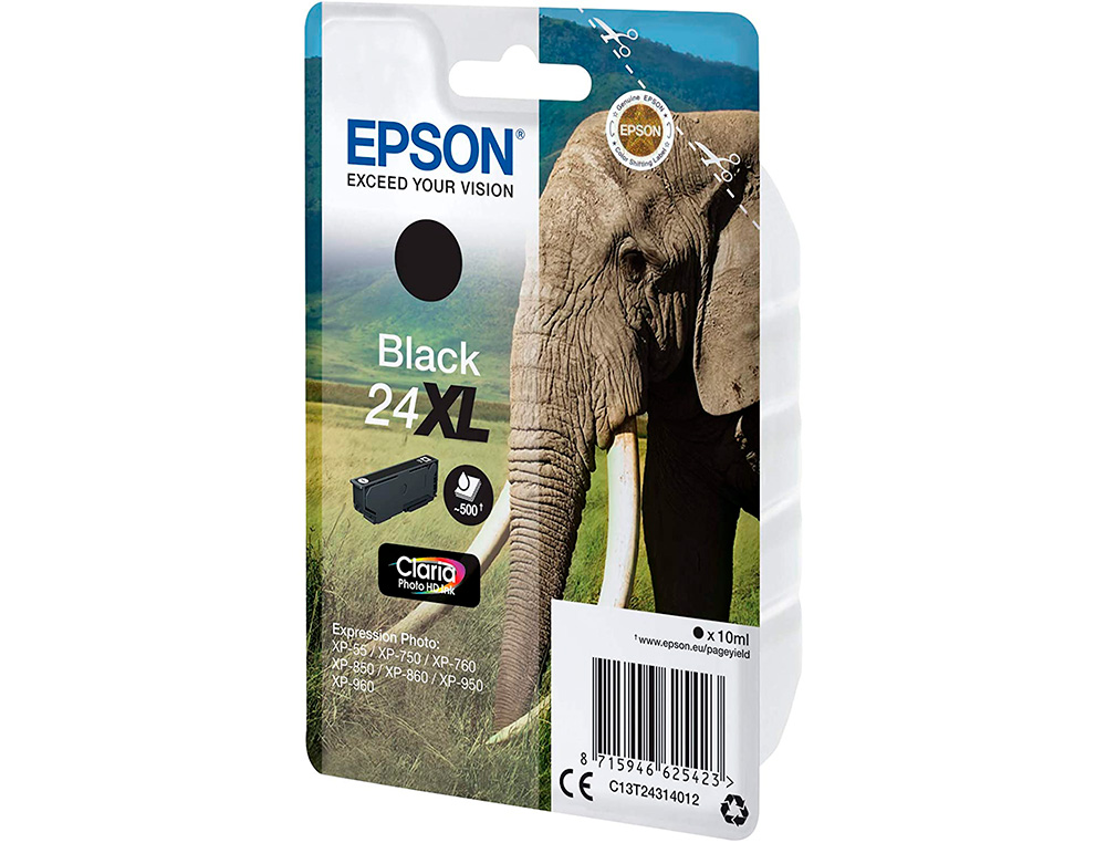CARTOUCHE ENCRE EPSON CLARIA PHOTO HD INK 24XL EXPRESSION PHOTO XP-760/950 NOIR