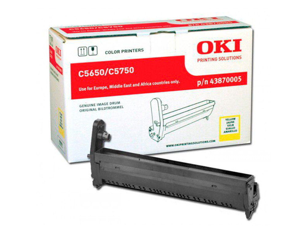 TAMBOUR OKI C5650 COULEUR JAUNE 20000 PAG