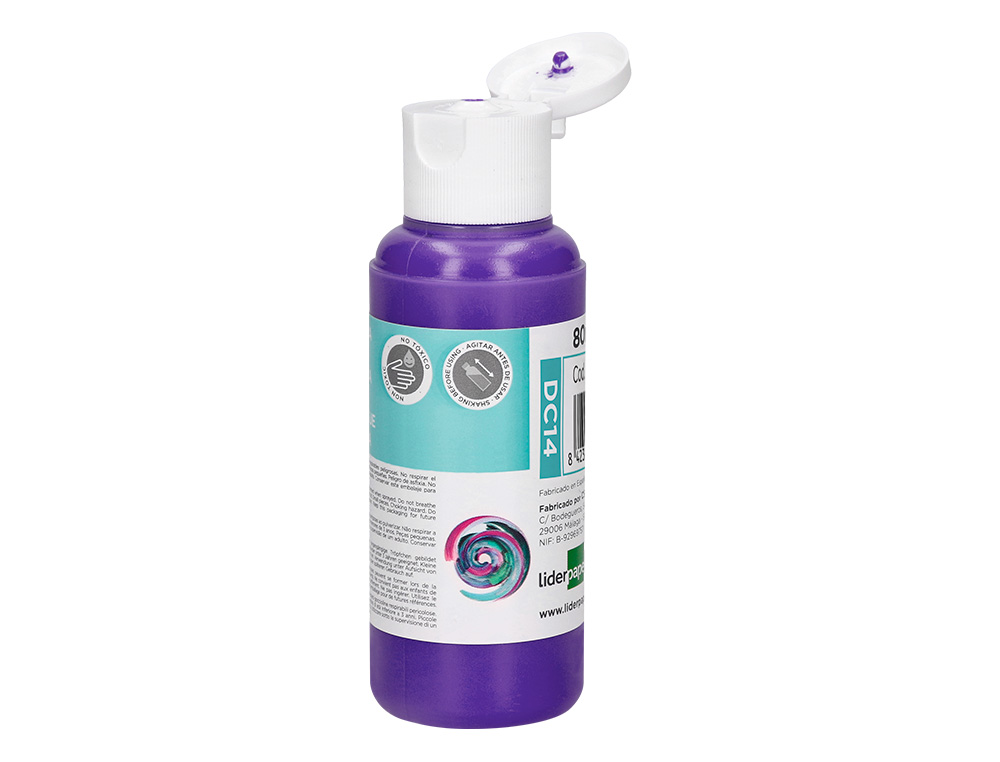 PEINTURE ACRYLIQUE LIDERPAPEL COLORIS VIOLET BOUTEILLE 80ML