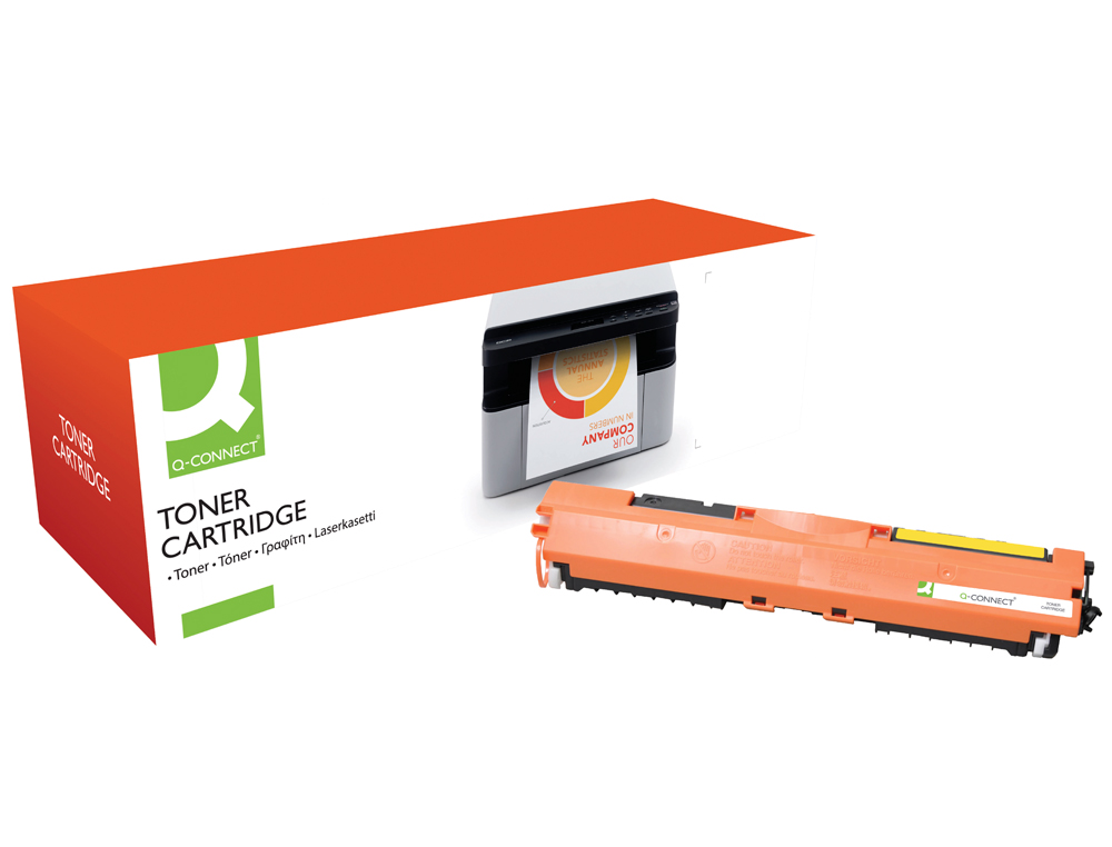 TONER Q-CONNECT COMPATIBLE HP CF352A M176YQCN POUR IMPRIMANTES COLOR LASERJET M176N MFP M177FW MFP COULEUR JAUNE 1000P