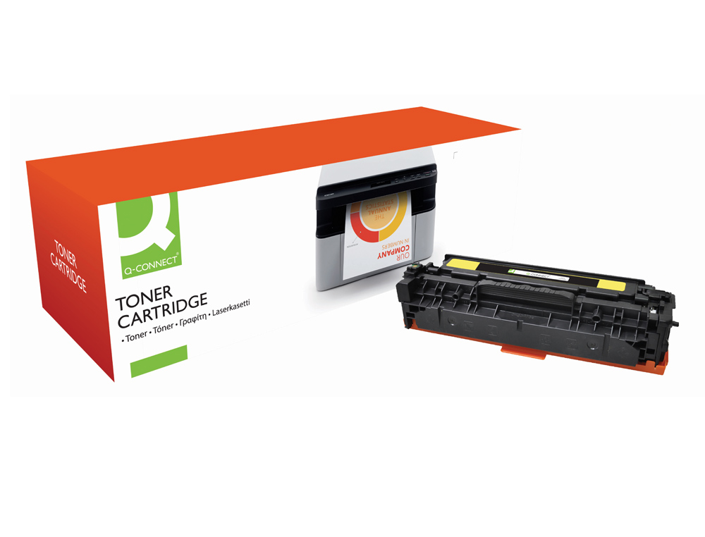 TONER Q-CONNECT COMPATIBLE HP CF382A M476YQCN POUR IMPRIMANTE COLOR LASERJET M476 COULEUR JAUNE 2700P