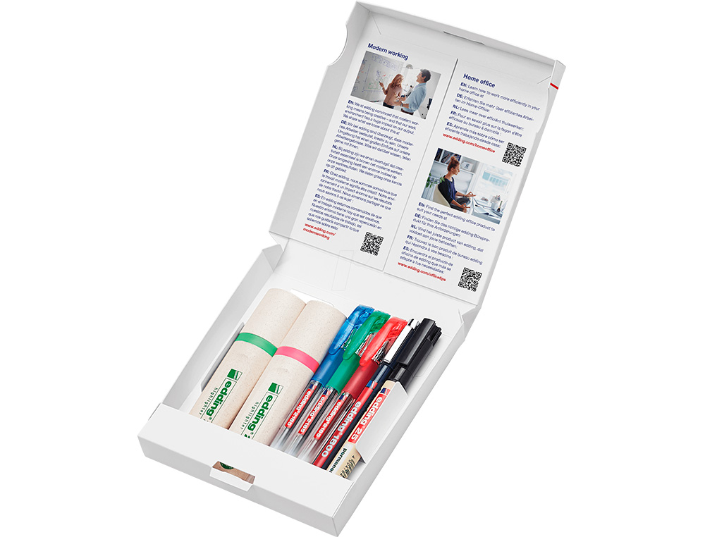 ETUI EDDING 7 STYLOS ASSORTIS 1 FEUTRE FIN, 3 STYLOS GEL , 1 MARQUEUR INDELIBLE ET 2 SURLIGNEURS