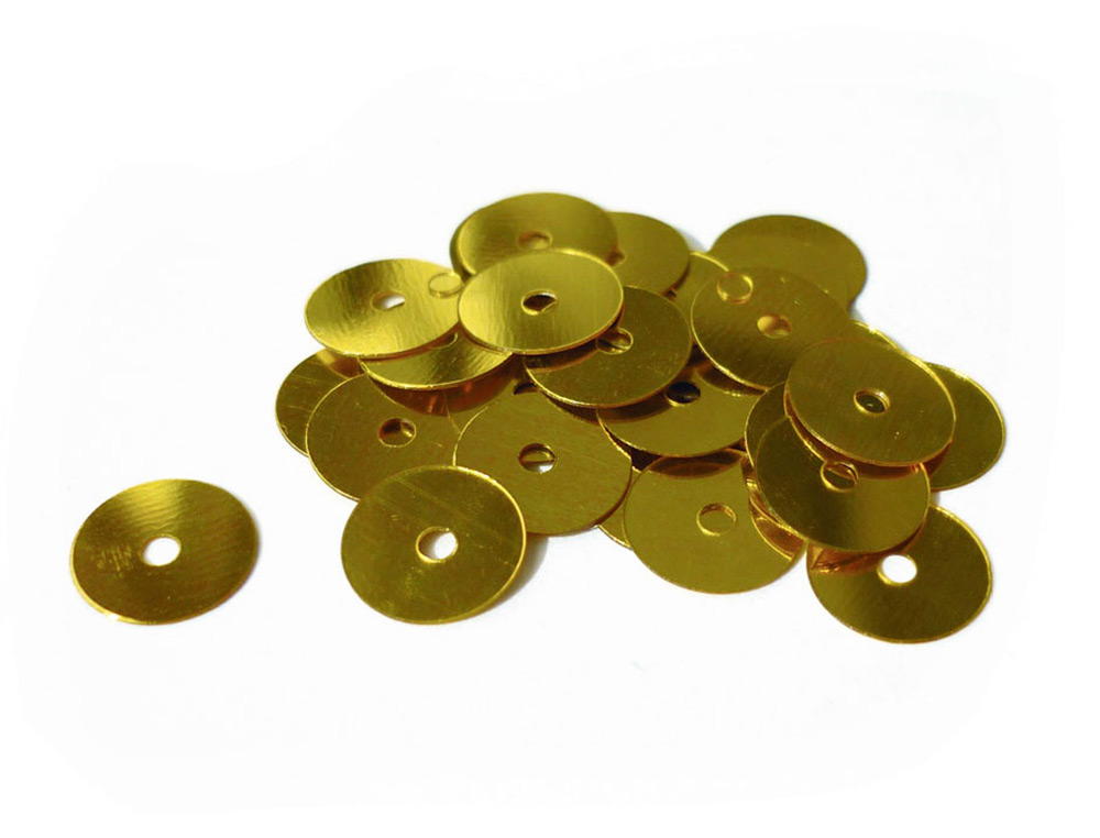 SEQUIN PLAT GRAINE CREATIVE DIAM 6 MM BOITE BROCHABLE DE  4000U COLORIS OR