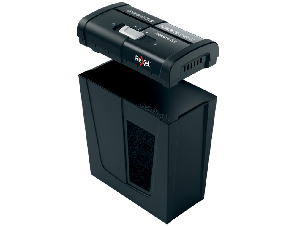 DESCTRUCTEUR DE DOCUMENTS REXEL SECURE S5 COUPE DROITE  5 FEUILLES DE PAPIER A4 DE    80GR