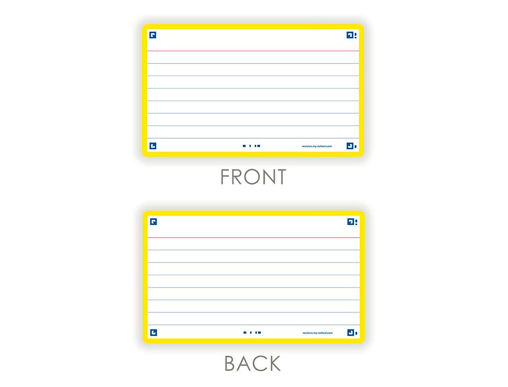 FICHES BRISTOL OXFORD FLASH 2.0 75X125MM 32 FICHES/FILM   L7MM CADRE JAUNE