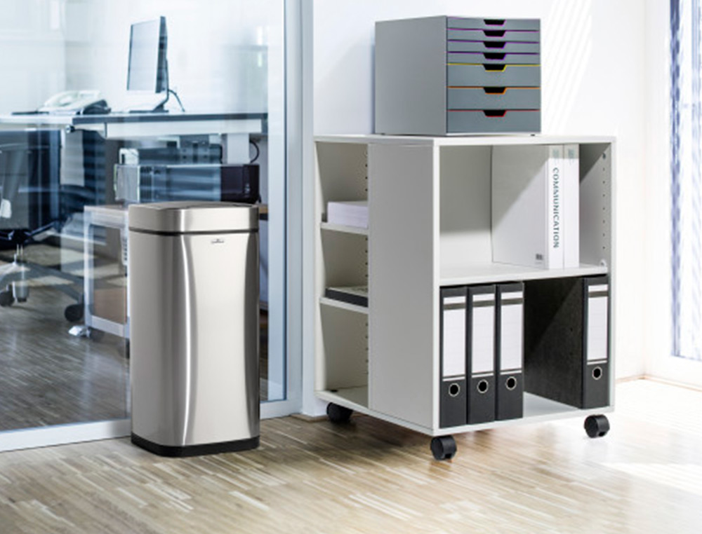 POUBELLE DURABLE A CAPTEUR AUTOMATIQUE ACIER INOXIDABLE  A
