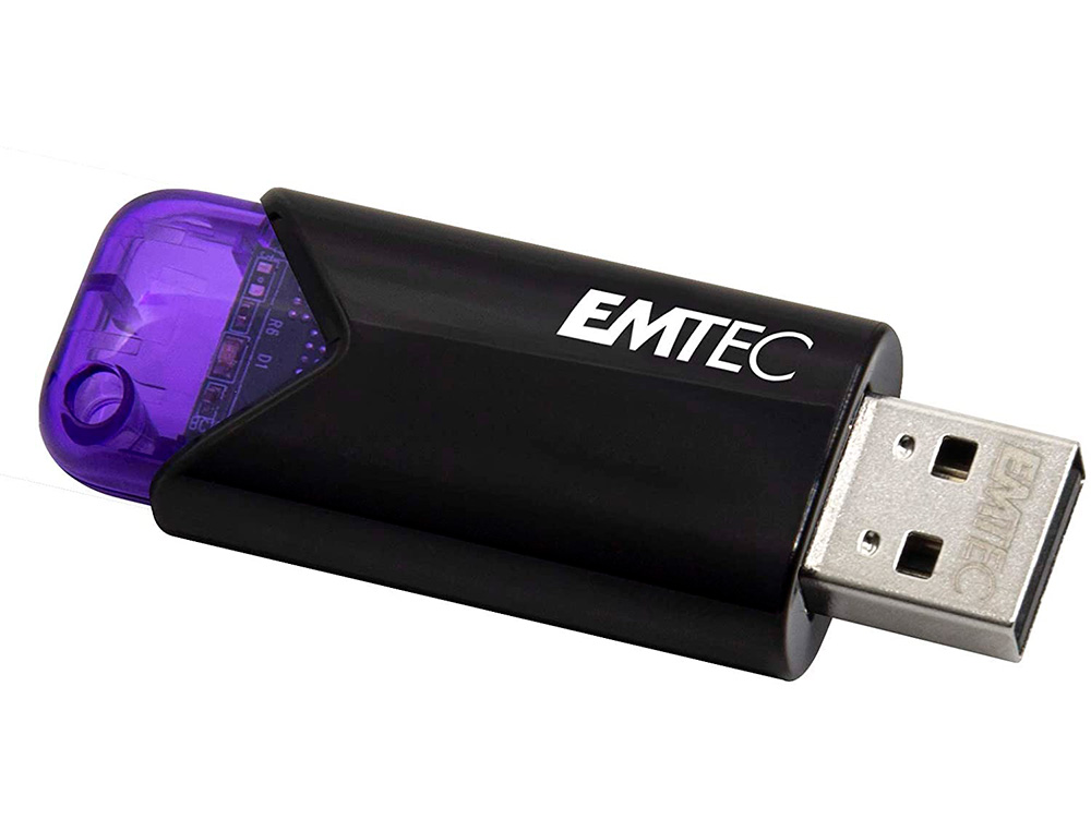 CLE USB EMTEC 3.2 B110  CLICK EASY 128GO COLORIS VIOLET