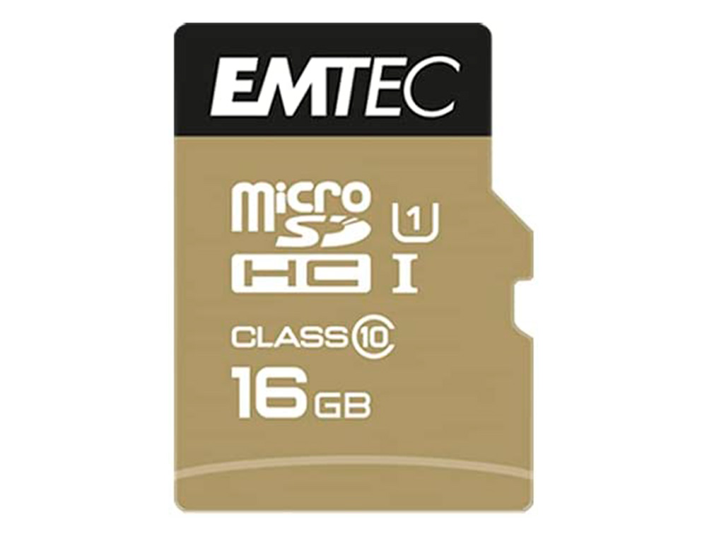 CARTE MEMOIRE EMTEC MICRO SD HC 16GB CLASSE  10 ELITE GOLD