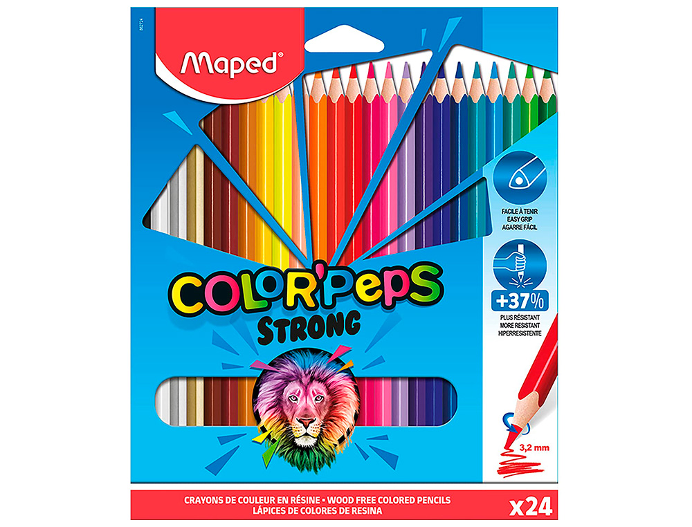 CRAYONS DE COULEURS MAPED STRONG ULTRA-R SISTANTS TUBE  M TAL POCHETTE DE 12