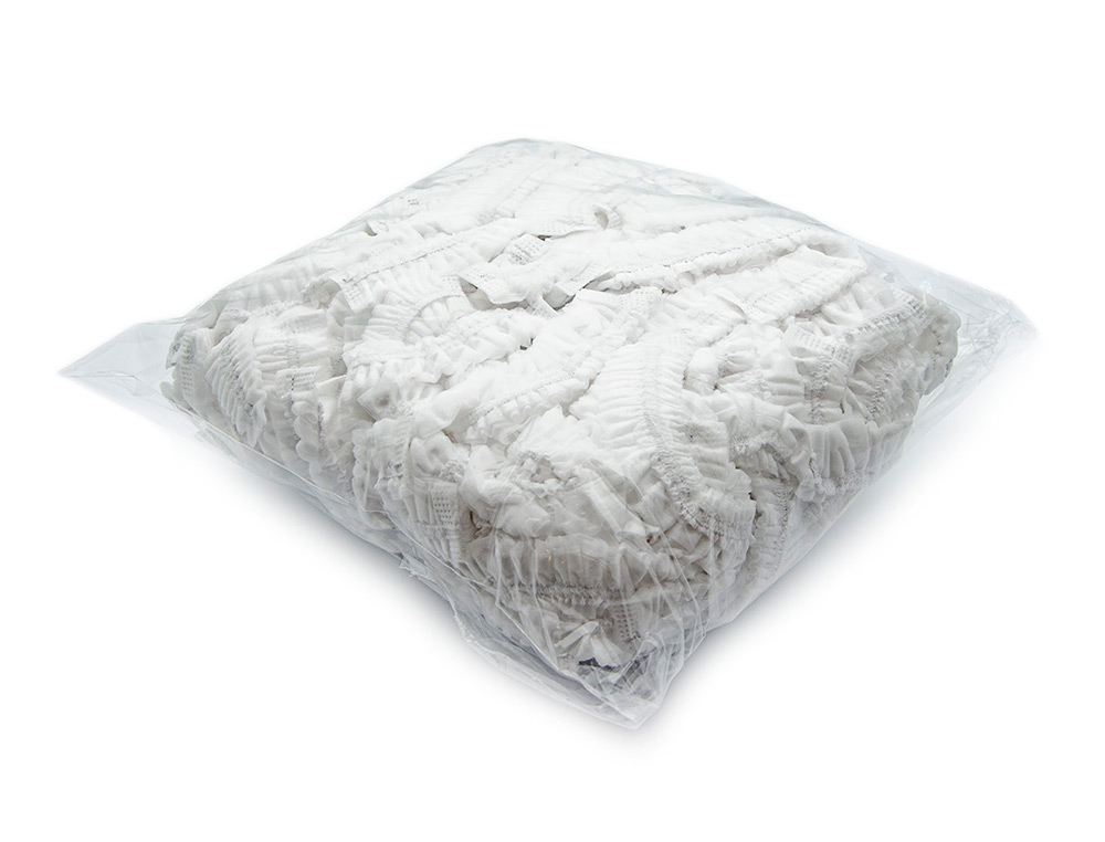 CHARLOTTE A CLIP COLDIS BLANCHE POLYPROPYLENE NON TISSE BOITE DE 100 UNITES
