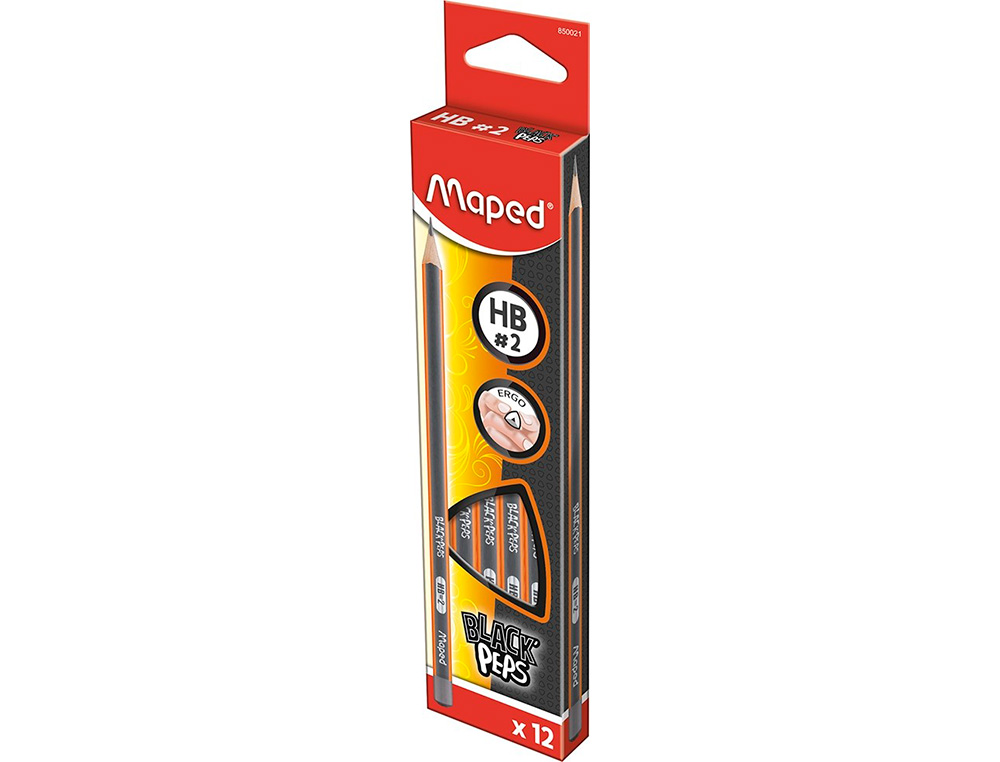 CRAYONS GRAPHITE BLACK'PEPS HB - BOIS CERTIFI  FSC