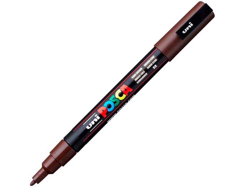 MARQUEUR POSCA CONIQUE POINTE FINE COLORIS MARRON FONCE