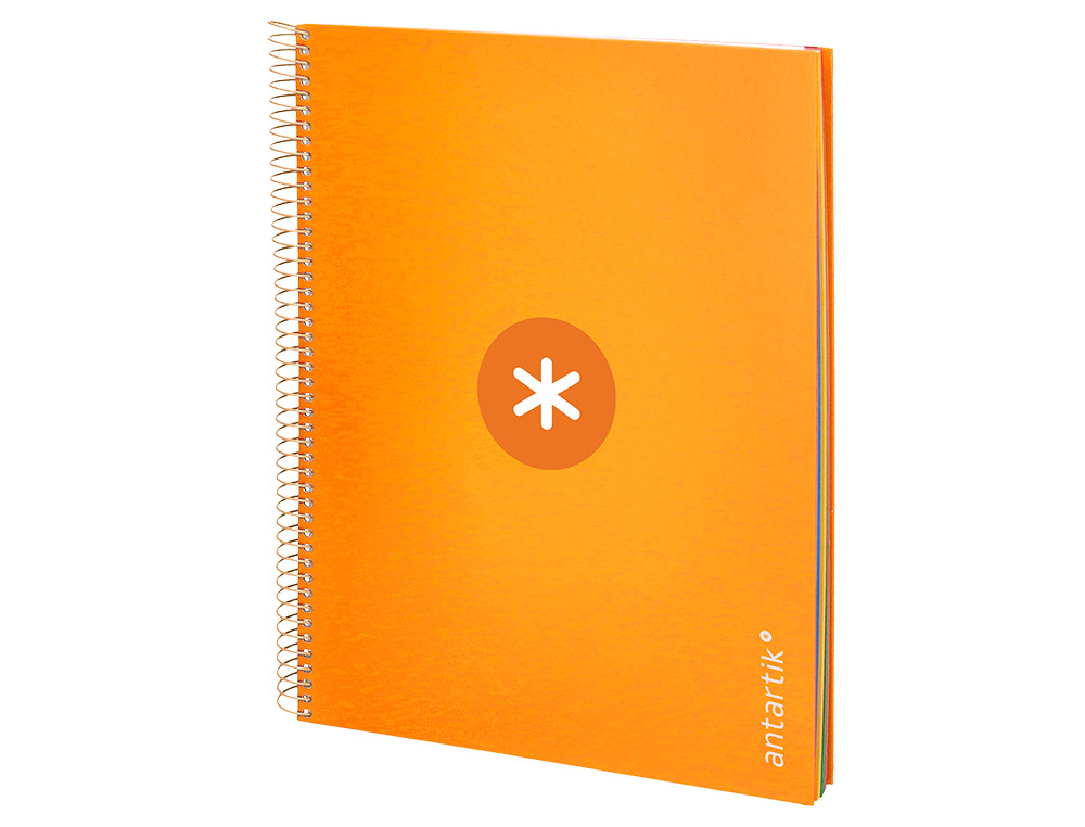 CAHIER SPIRALE ANTARTIK A4 240P 90G REMBORDE 5X5MM       MICROPERFORE 5 BANDES 4 TROUS COLORIS JAUNE MOUTARDE
