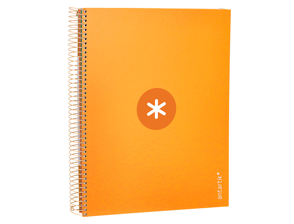 CAHIER SPIRALE ANTARTIK A4 240P 90G REMBORDE 5X5MM       MICROPERFORE 5 BANDES 4 TROUS COLORIS JAUNE MOUTARDE