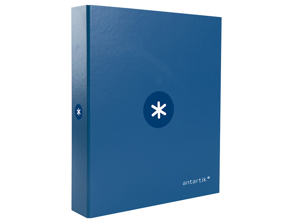 CLASSEUR ANTARTIK 4 ANNEAUX END 40MM A4+ CARTON REMBORDE    COLORIS BLEU MARINE